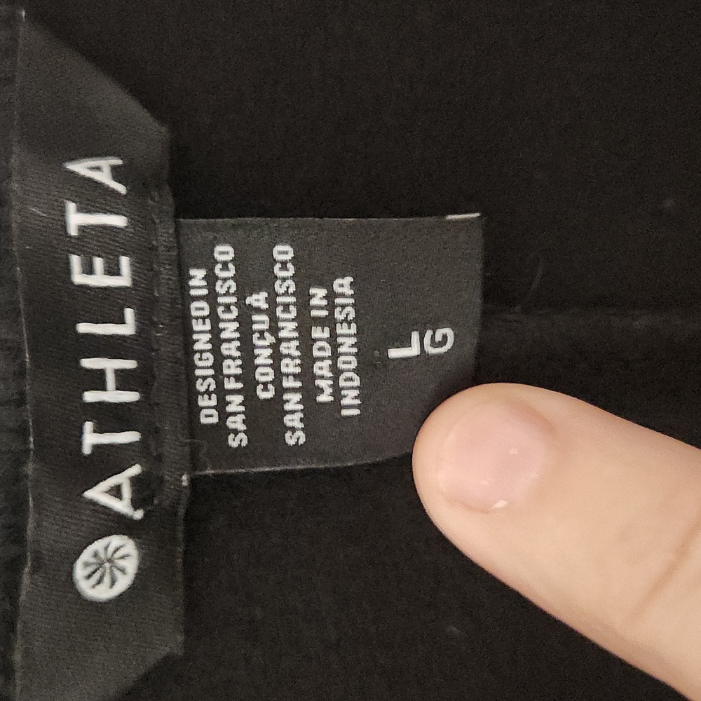 Athleta Black Coastal Luxe Recover Sweatshirt, Size Large - Picture 2 of 5